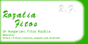rozalia fitos business card